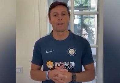 Javier Zanetti: "Vicino ad Ariano Irpino, vi mando un grosso abbraccio"