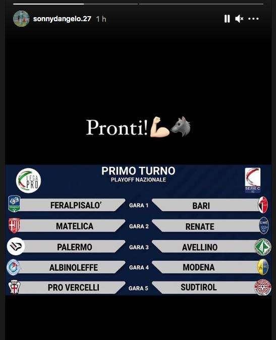 Sonny D'Angelo pronto ad affrontare il 'suo' Palermo: "Pronti!"