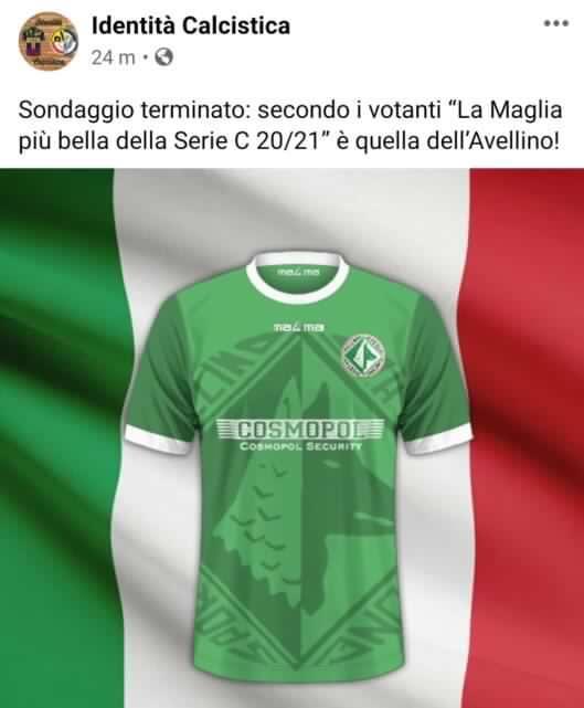 Contest su Facebook: è dell'Avellino la maglia più bella della Lega Pro