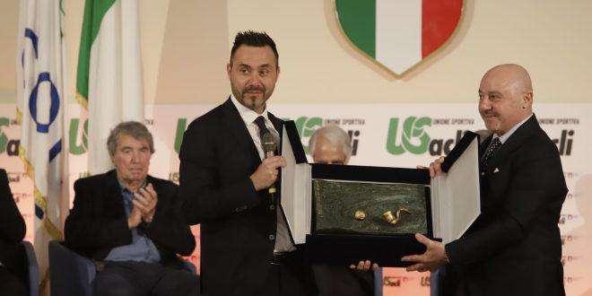 L'ex biancoverde De Zerbi ha vinto il Premio Bearzot 2022