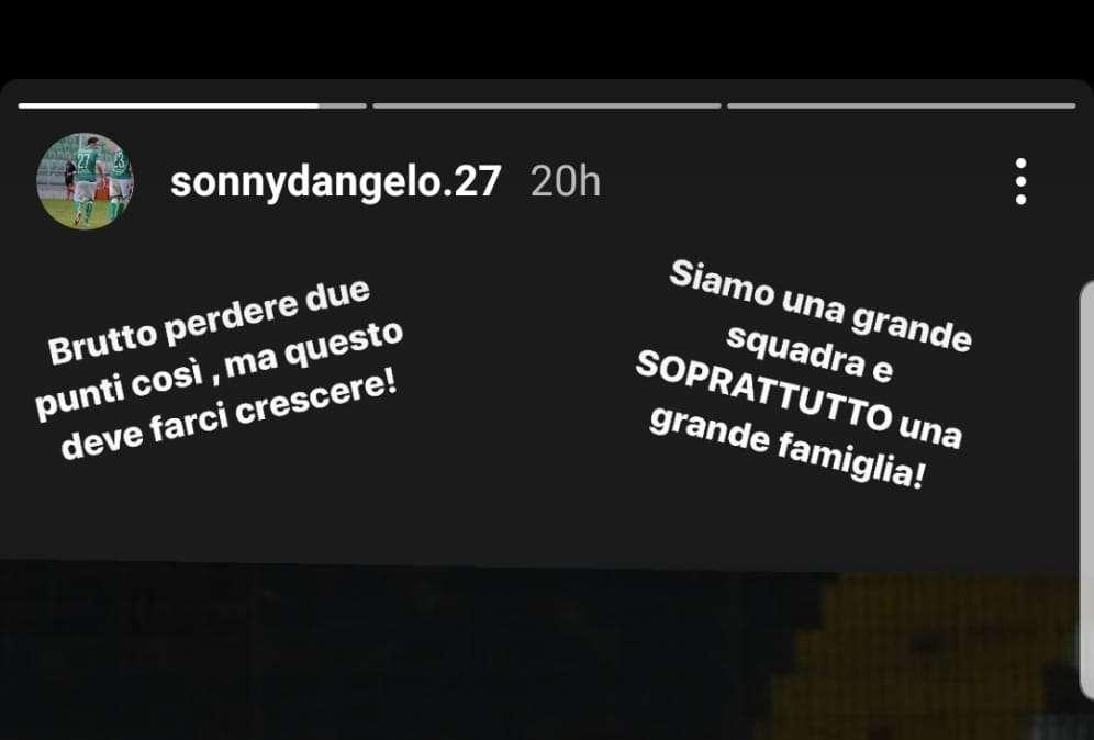 D'Angelo: "E' brutto perdere due punti così, ma siamo un grande gruppo"
