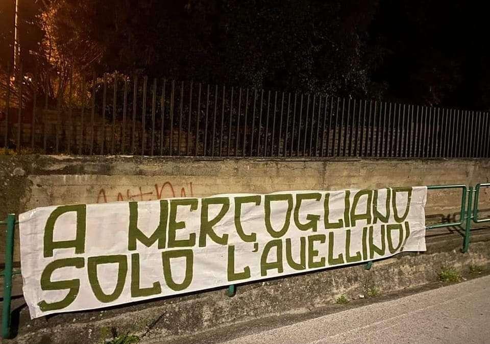  "A Mercogliano solo l'Avellino". Lo striscione eloquente contro festeggiamenti di altre squadre