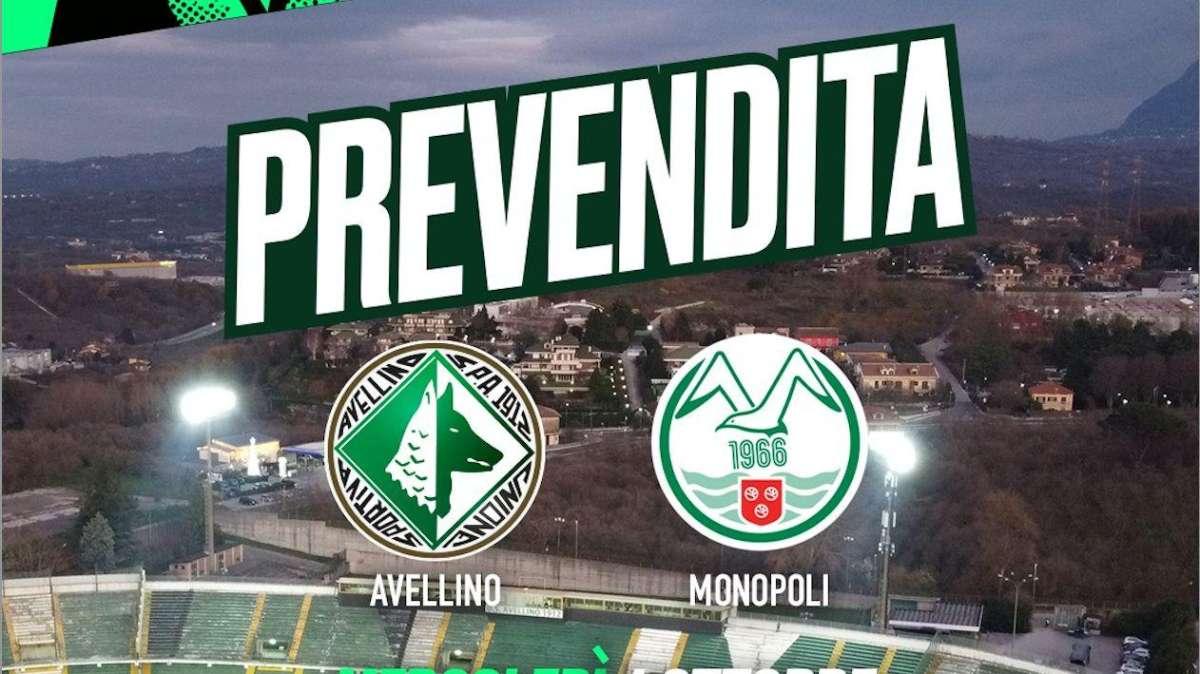 Avellino-Monopoli di Coppa Italia, parte la prevendita