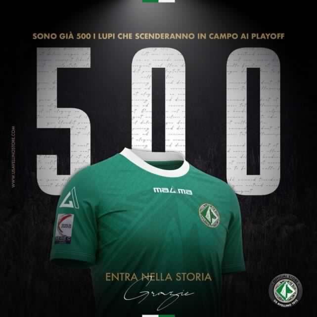 Lupo sulla pelle: l'iniziativa dell'Avellino viaggia a gonfie vele. Già 500 firme sulla maglia!