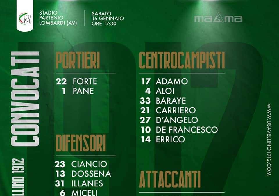 Avellino, c'è pure De Francesco nell'elenco dei convocati anti-Cavese