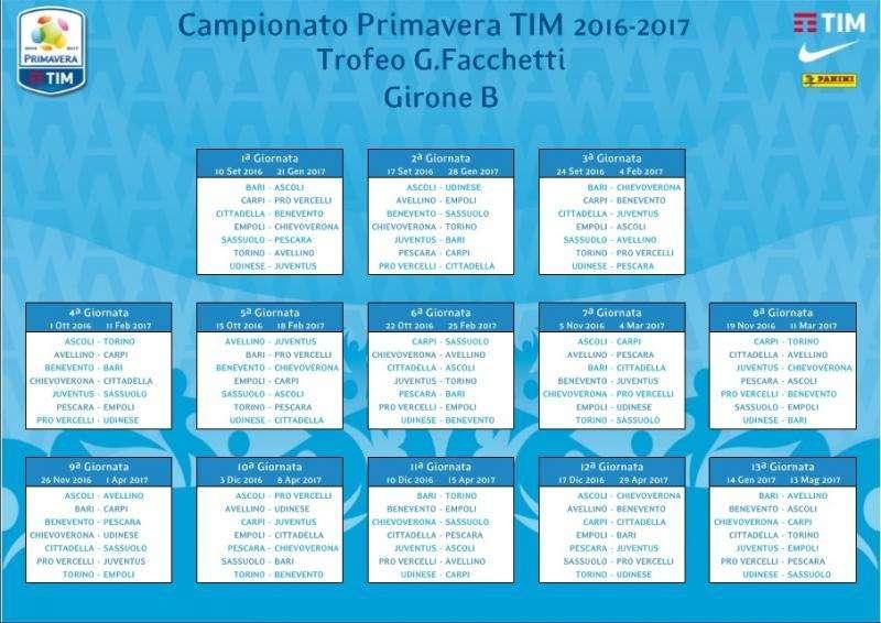 Avellino Primavera, ecco il calendario completo del girone B: Lupi a Torino per la prima giornata