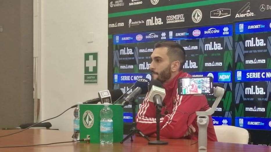 Celiento (Casertana): "Approccio sbagliato, poi c'era la sensazione che potessimo pareggiare. Gli infortuni ci stanno condizionando"