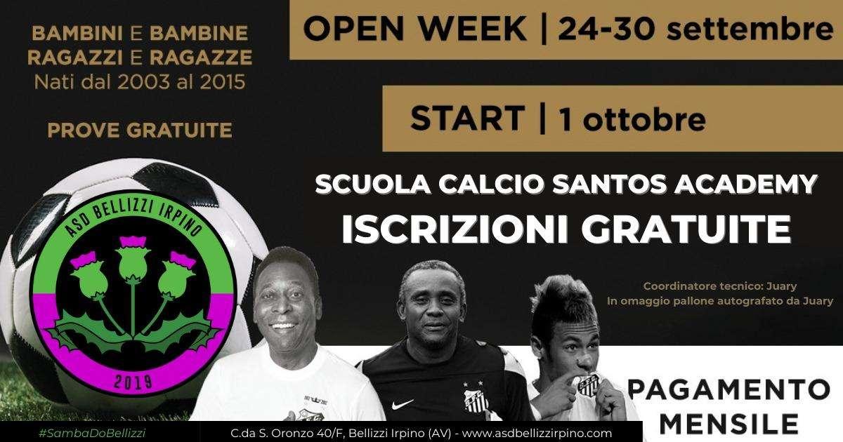 Ci siamo, aperte le iscrizioni per la Santos Academy di Juary