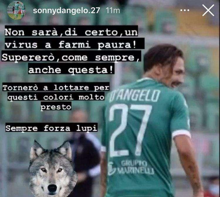 D'Angelo è positivo al Covid-19: "Il virus non mi fa paura, tornerò a lottare per questi colori"