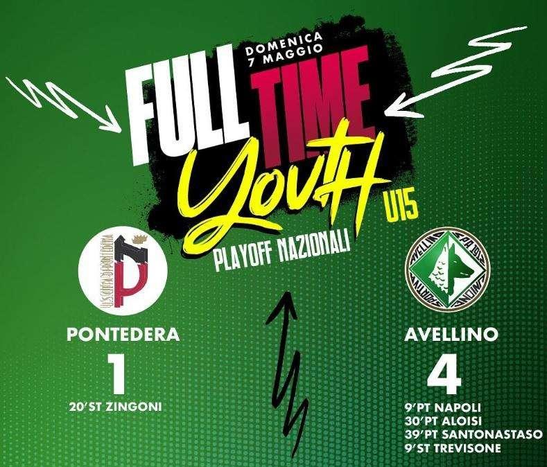 Avellino Under 15, roboante successo nell'andata degli ottavi dei playoff: vittoria per 4-1 a Pontedera