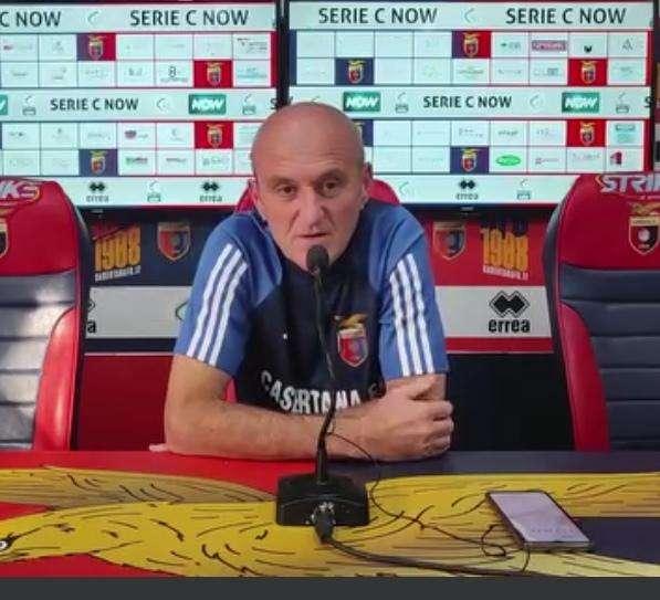 Cangelosi (Casertana): "E' un derby che vogliamo provare a vincere. L'Avellino mi ha impressionato col Potenza, ha tutto per vincere il campionato"