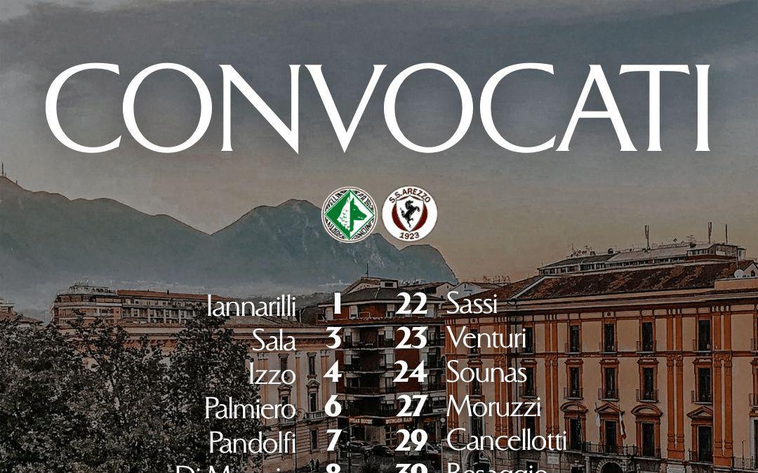 Avellino-Arezzo, la lista convocati di Nesta per la prima giornata
