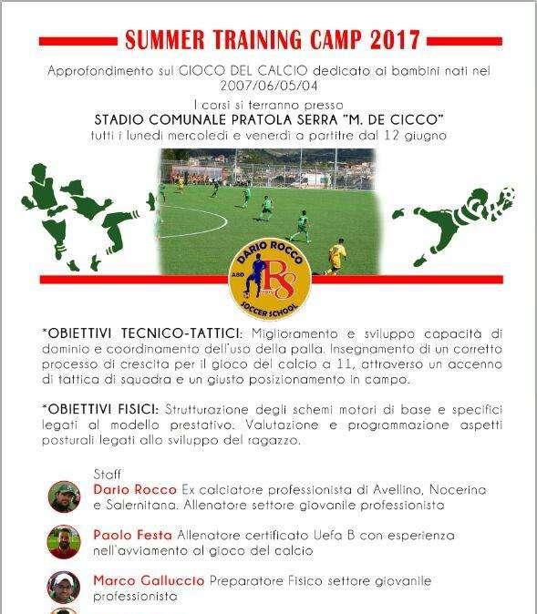 Dal 12 giugno a Pratola Serra gli stage della Dario Rocco soccer school