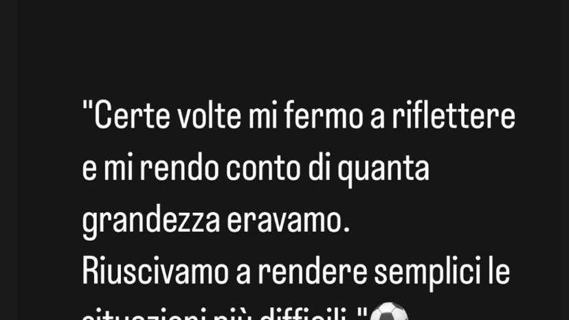 Angelo D'Angelo: "A volte mi fermo a riflettere, quanta grandezza eravamo"