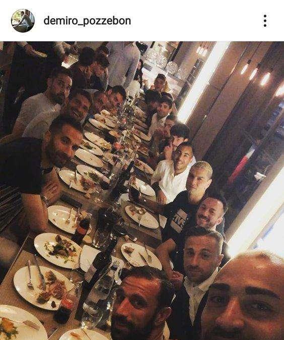 Pozzebon scherza: "L'ultima cena". FOTO