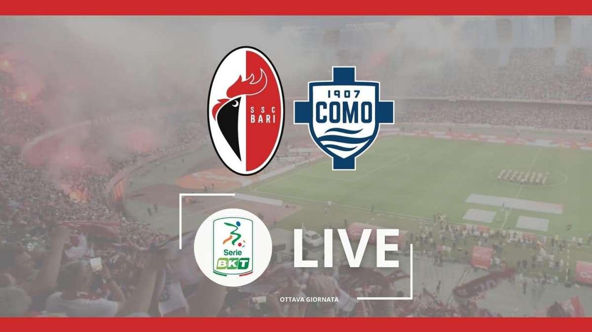 Bari-Como 1-1, solo un punto per i galletti. RIVIVI IL LIVE