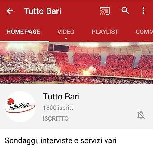 Tutti i video di TuttoBari. Seguici sul canale Youtube e non solo