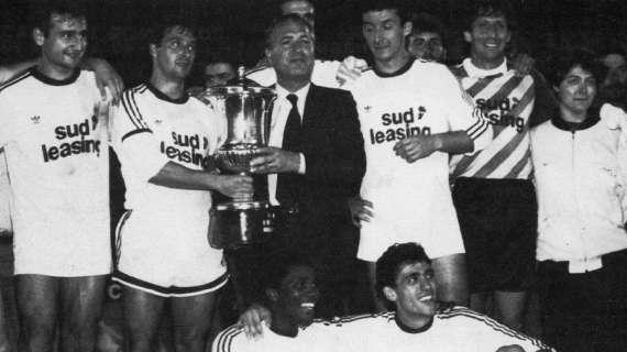Di Cesare, sei pronto? Da Perrone a Brienza, quando il capitano del Bari alza la Coppa