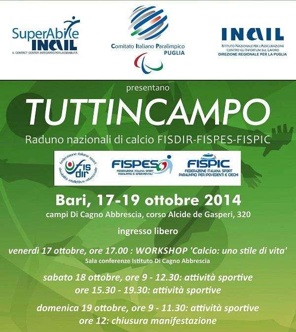 TUTTINCAMPO - All'Istituto Di Cagno Abbrescia raduno di calcio