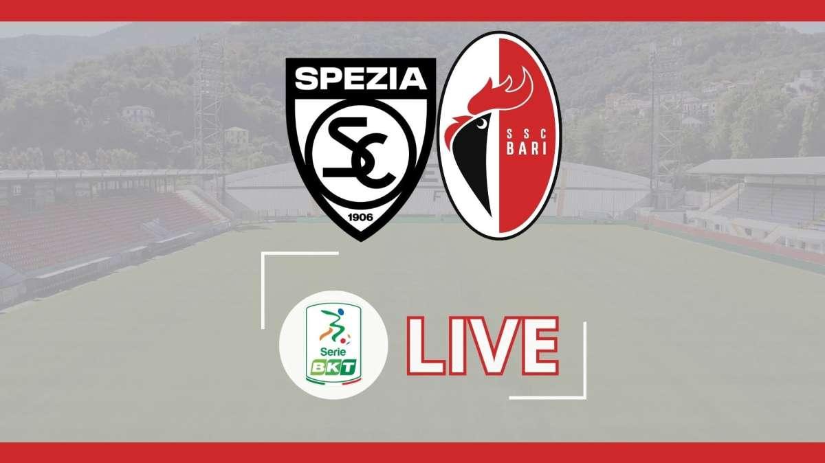 Spezia-Bari 1-1: Gytkjaer apre, Kouda risponde e viene espulso. Ma i biancorossi non sfondano. Rivivi il LIVE 