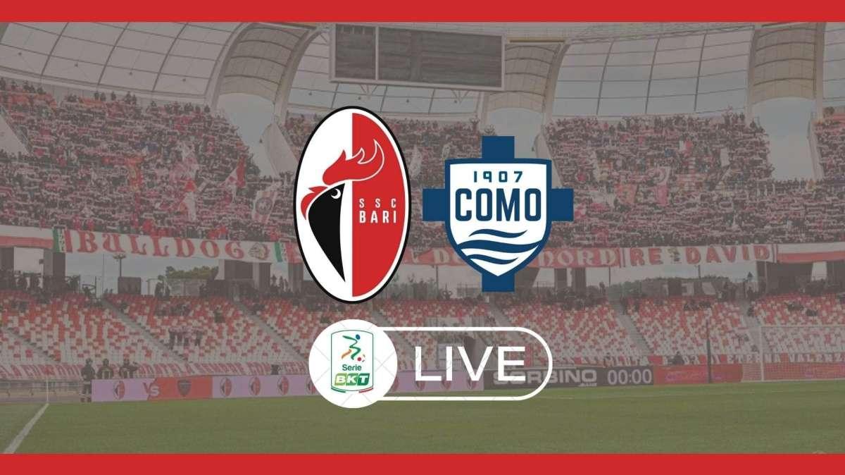 Bari-Como 2-2, Di Cesare la agguanta in extremis. Rivivi il live
