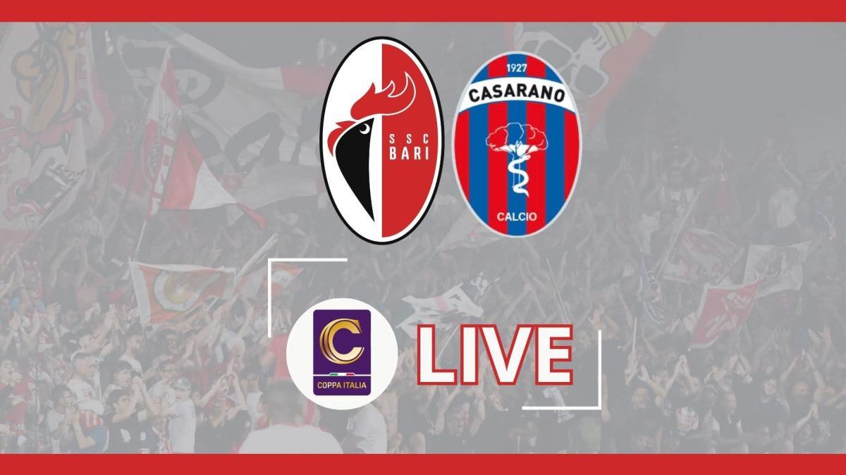 LIVE - Bari-Casarano, le ufficiali: tridente pesante per Rastelli, in tribuna Celli e Sibilli