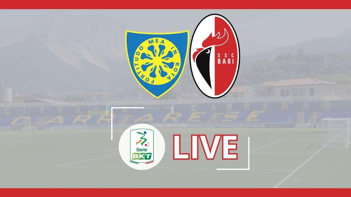 Carrarese-Bari 1-0, la decide Abiuso. Notte fonda per la squadra di Vivarini. Rivivi il live