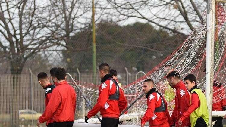 L'allenamento: ancora fermo ai box Aloisi
