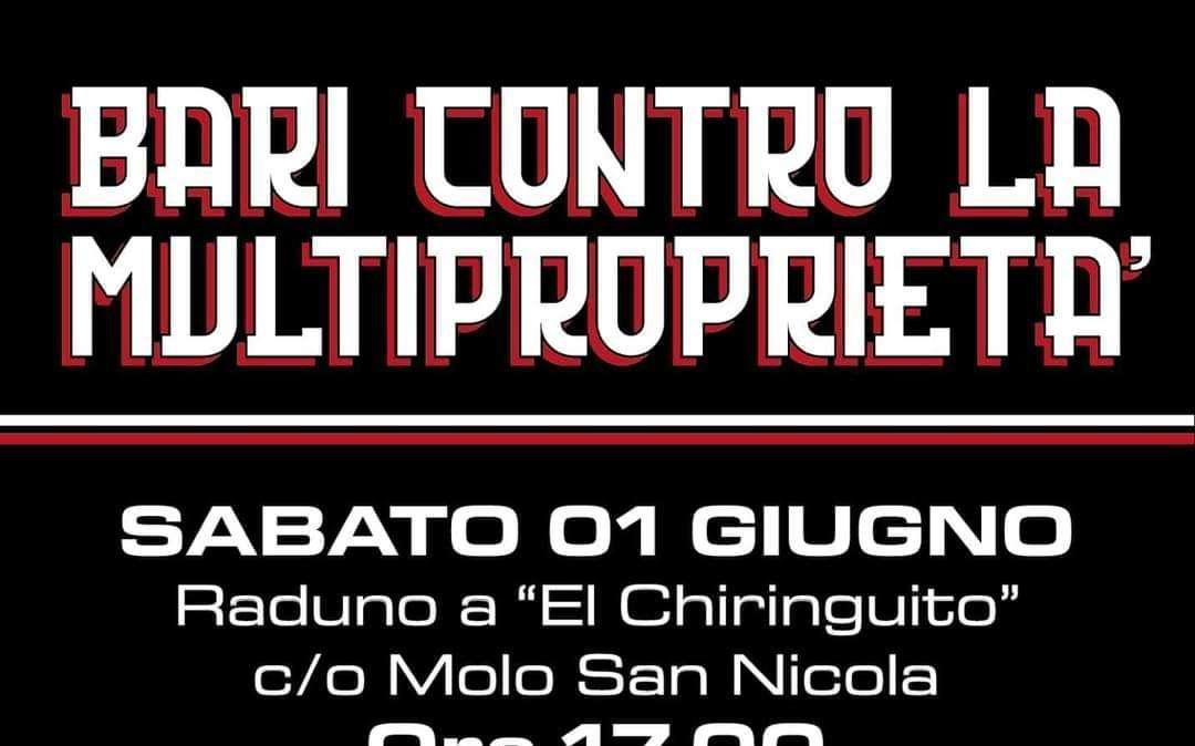 Bari, la tifoseria scende in campo contro la multiproprietà