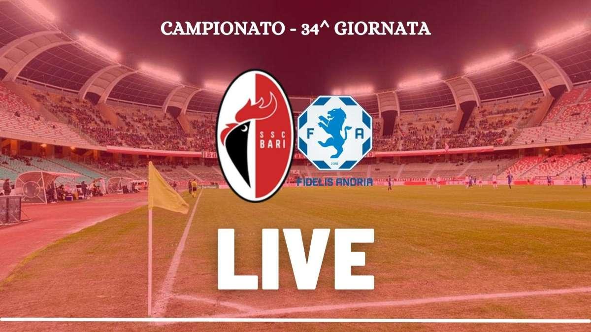 Bari-Fidelis Andria 0-0, poche emozioni al San Nicola e festa promozione rimandata. Rivivi il live
