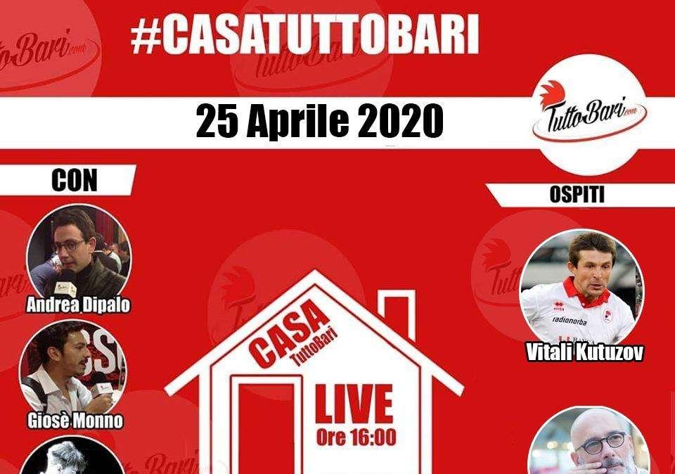 #CasaTuttoBari - Alle 16 in diretta. Ospiti, l'ex Kutuzov e Mauro Pulpito. Segui qui il programma...