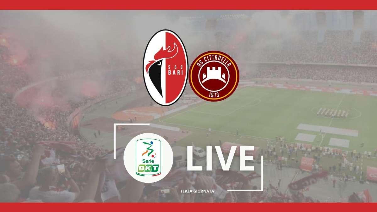 Bari-Cittadella 1-1, Pavan risponde a Nasti. Galletti beffati nel finale. Rivivi il live