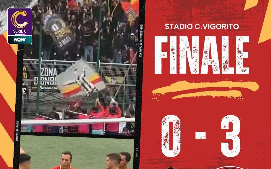 SORRENTO-BENEVENTO 0-3: IL BENEVENTO DEMOLISCE ANCHE IL SORRENTO E SI CONFERMA PRIMO