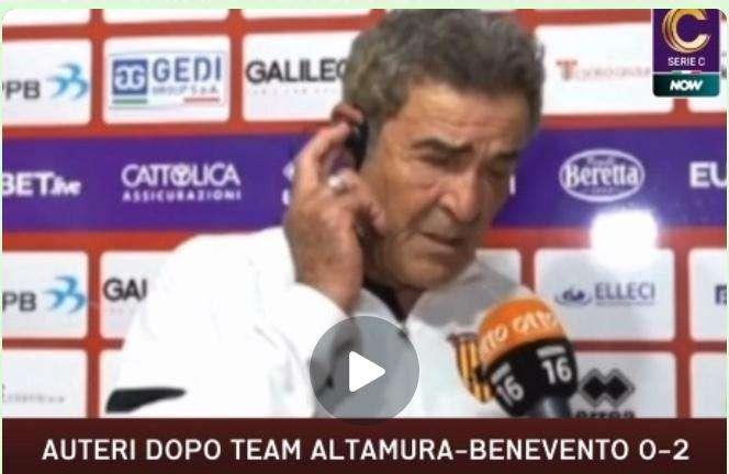 SALA STAMPA DOPO T.ALTAMURA-BENEVENTO, AUTERI:"VITTORIA IMPORTANTE, MA SIAMO SOLO ALLA QUARTA GIORNATA..."