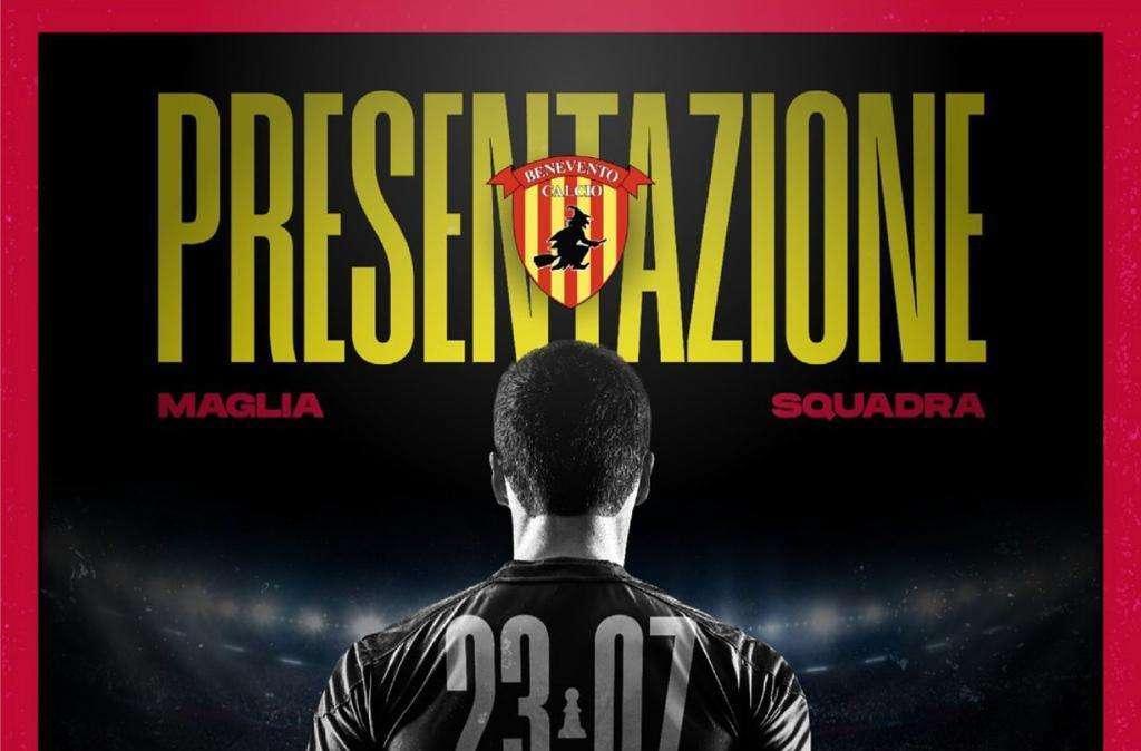 Benevento calcio, il 23 luglio la presentazione delle nuove maglie, squadra e allenatore 