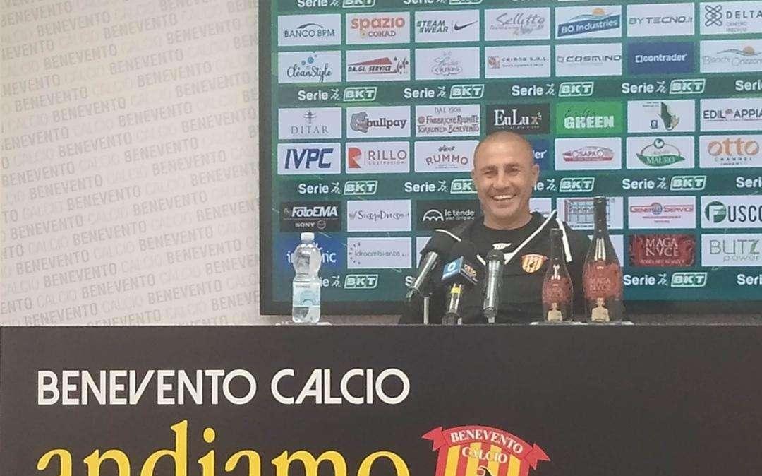 Benevento-Pisa, la conferenza stampa di  Cannavaro: "I ritiri sono duri ma ho ragazzi intelligenti"