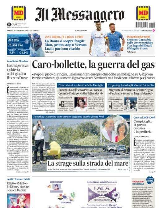 Il Messaggero - Abruzzo: "Pescara, la vetta è tua | Harakiri Teramo"