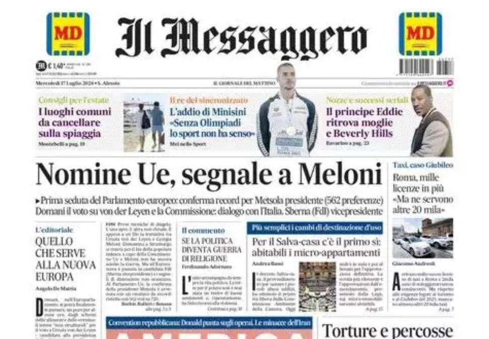 Il Messaggero: "Fere, Abate detta i tempi ma non basta"