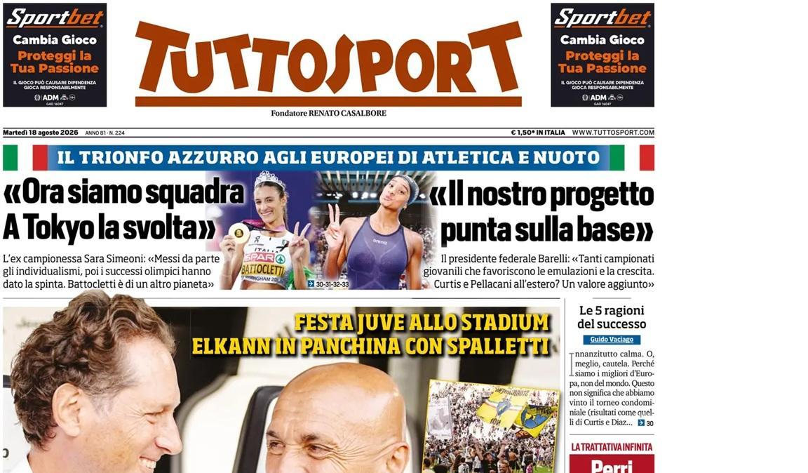 Rassegna stampa Le prime pagine dei quotidiani sportivi