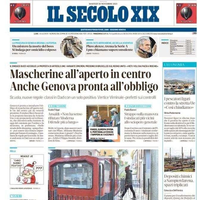 Il Secolo XIX: "Di Cosmo, neo dottore e anche titolare"