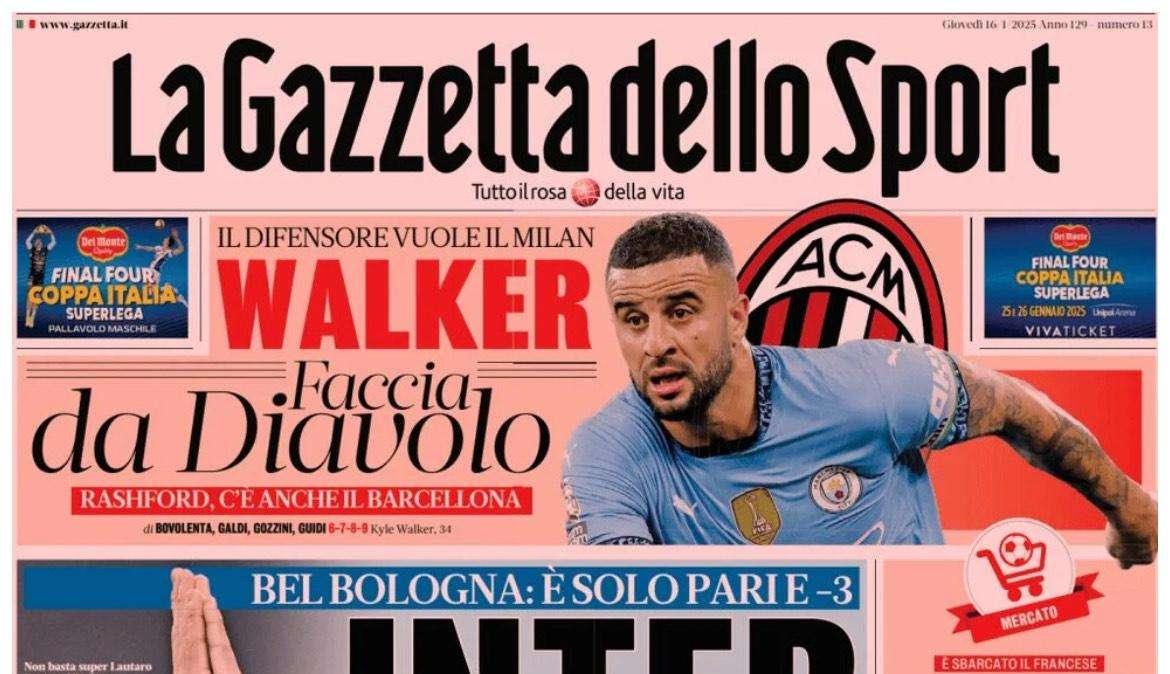 Rassegna stampa Le prime pagine dei quotidiani sportivi