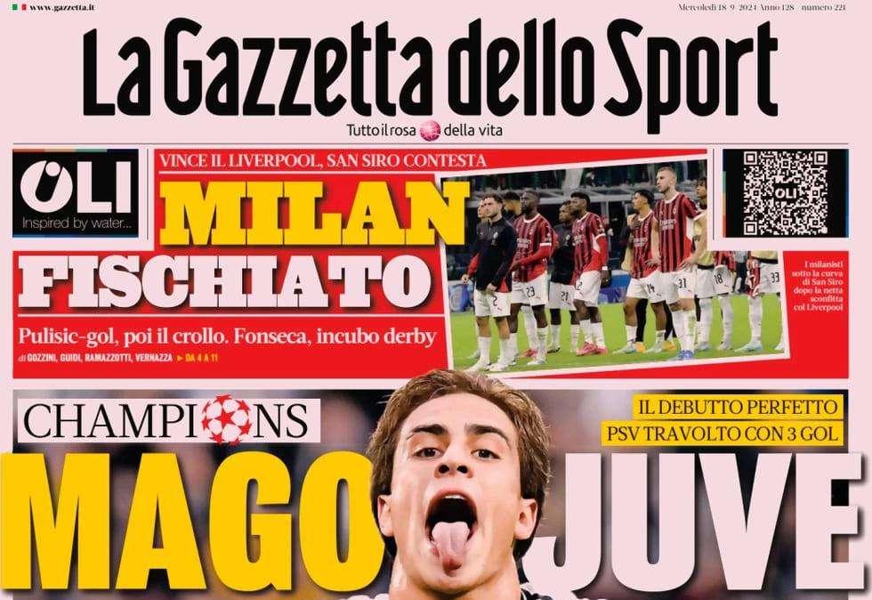 GdS: "Stasera recupero tra Torres e Milan: l'inizio è alle 20.45"