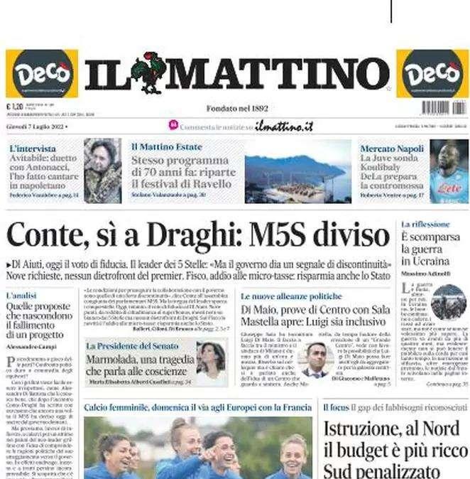 Il Mattino di Avellino sul mercato: "Lupi, Anzolin per la fascia"