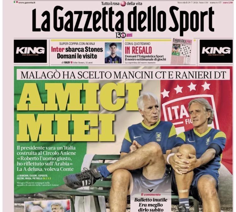 Rassegna stampa Le prime pagine dei quotidiani sportivi
