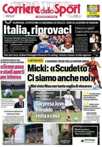 CdS: "A Pescara rinforzi in stallo | Cesena è vigile | Catania, due torri"