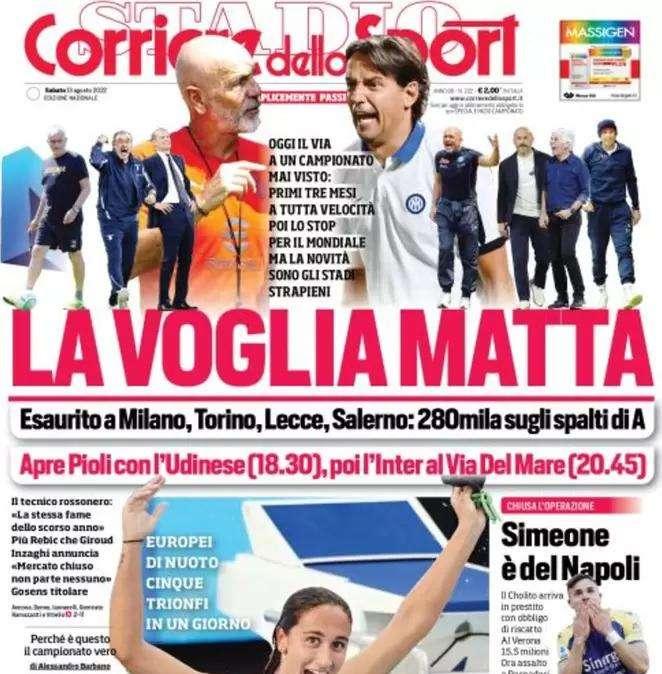Corriere dello Sport: "L’abbondanza, finto problema a Crotone"