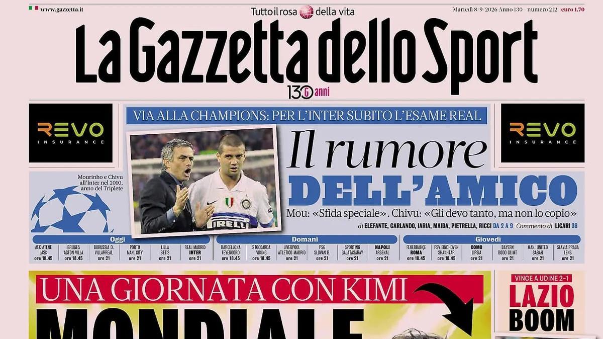Rassegna stampa Le prime pagine dei quotidiani sportivi