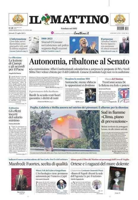 Il Mattino ed. Avellino: "Lupi, che fatica: 6-4 ai dilettanti. Marconi show"