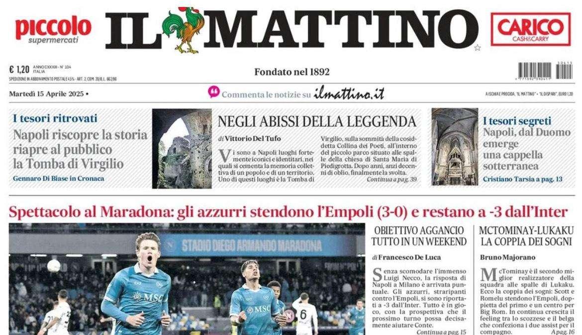 Il Mattino: "Avellino in festa già sabato: tutti gli incroci possibili"