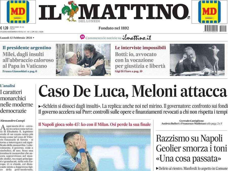 Il Mattino - ed. Caserta: "Pari contro il Catania finito in dieci | «Evitati rischi»"